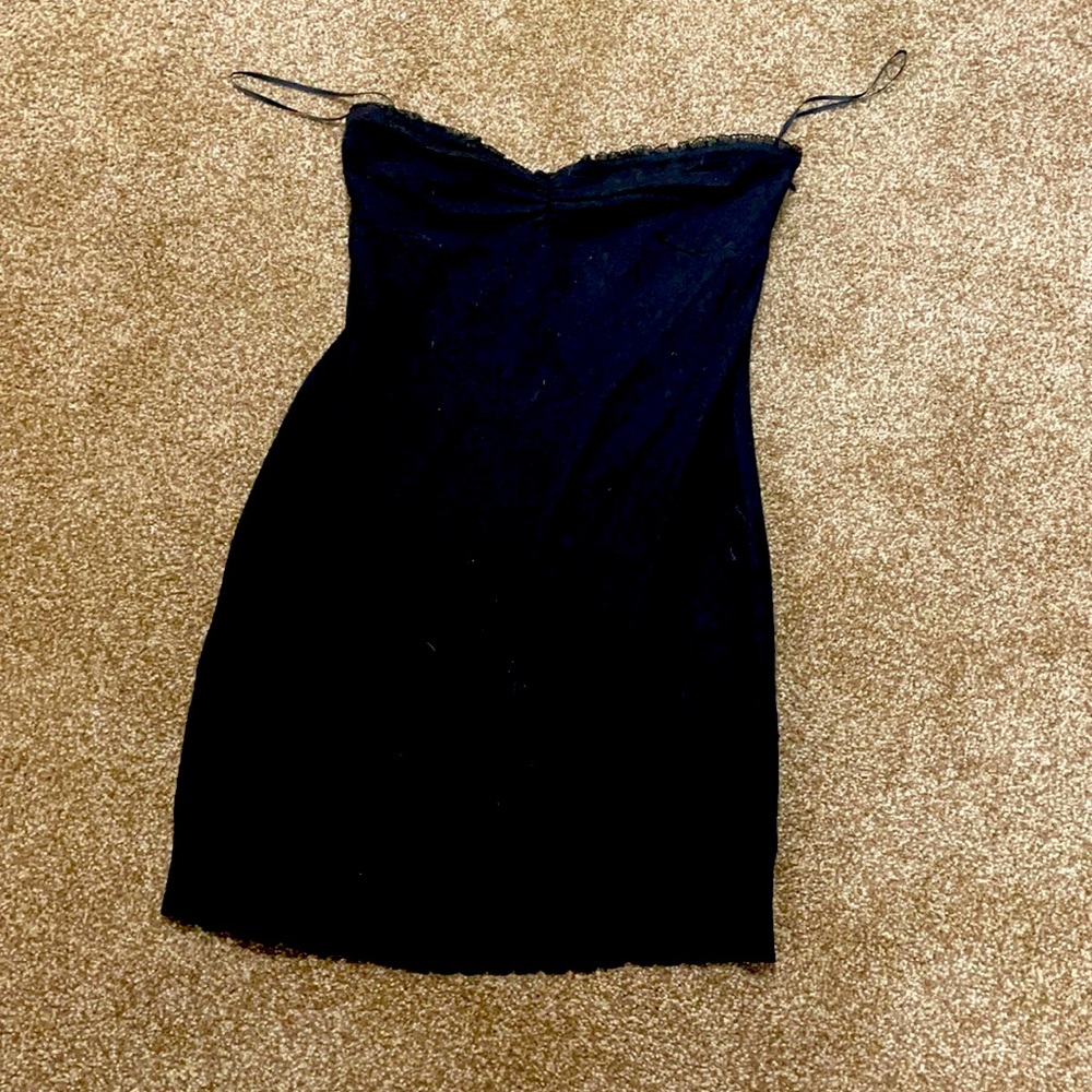 Black Betsey Johnson sweater material tube top dress